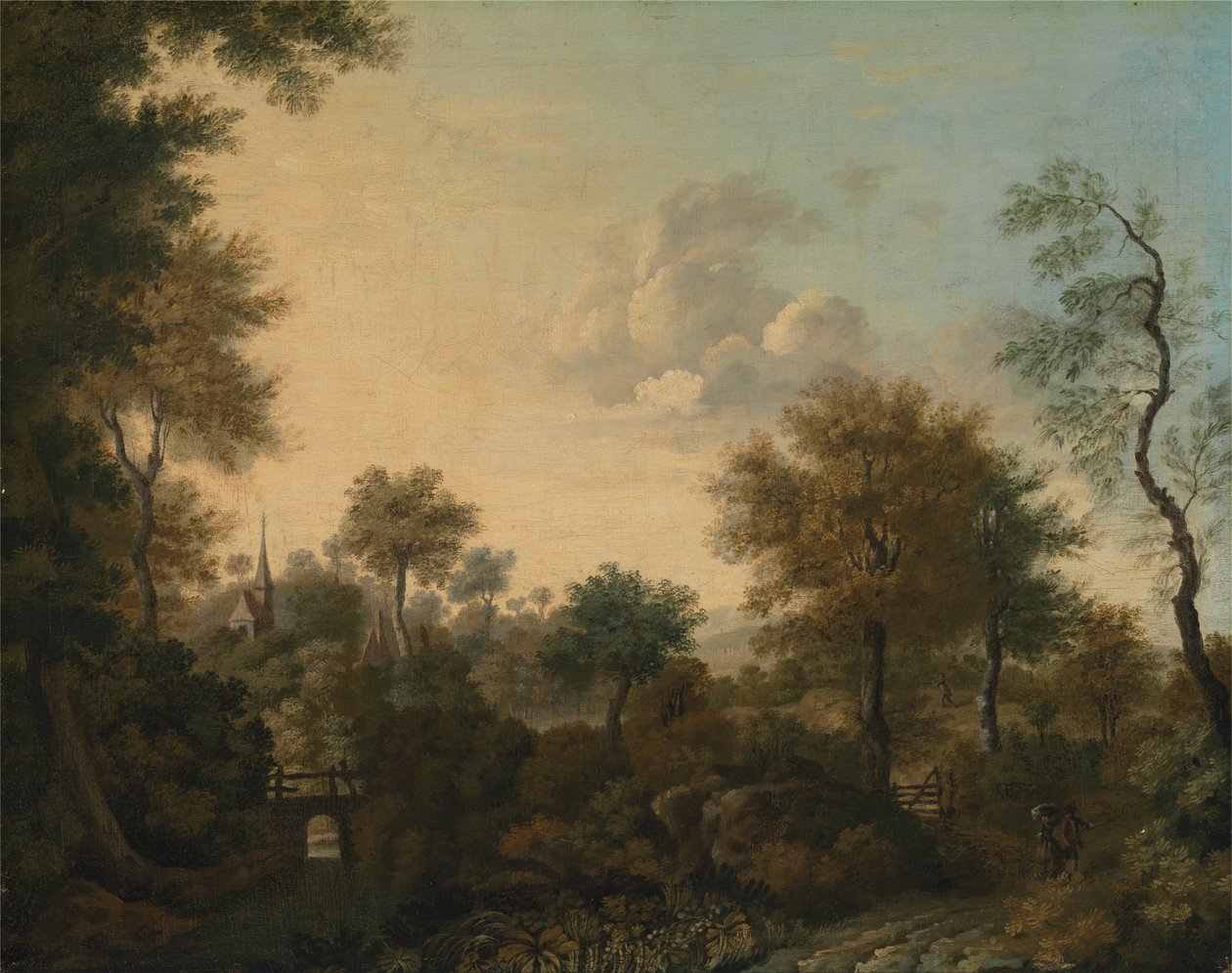 Bir Şeritte Rakamlarla Arundel, Sussex Yakınlarında Güya Bir Görünüm by George Smith