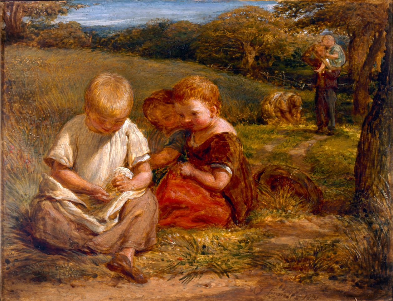 Kır Çiçekleri Toplayan Çocuklar by George Smith