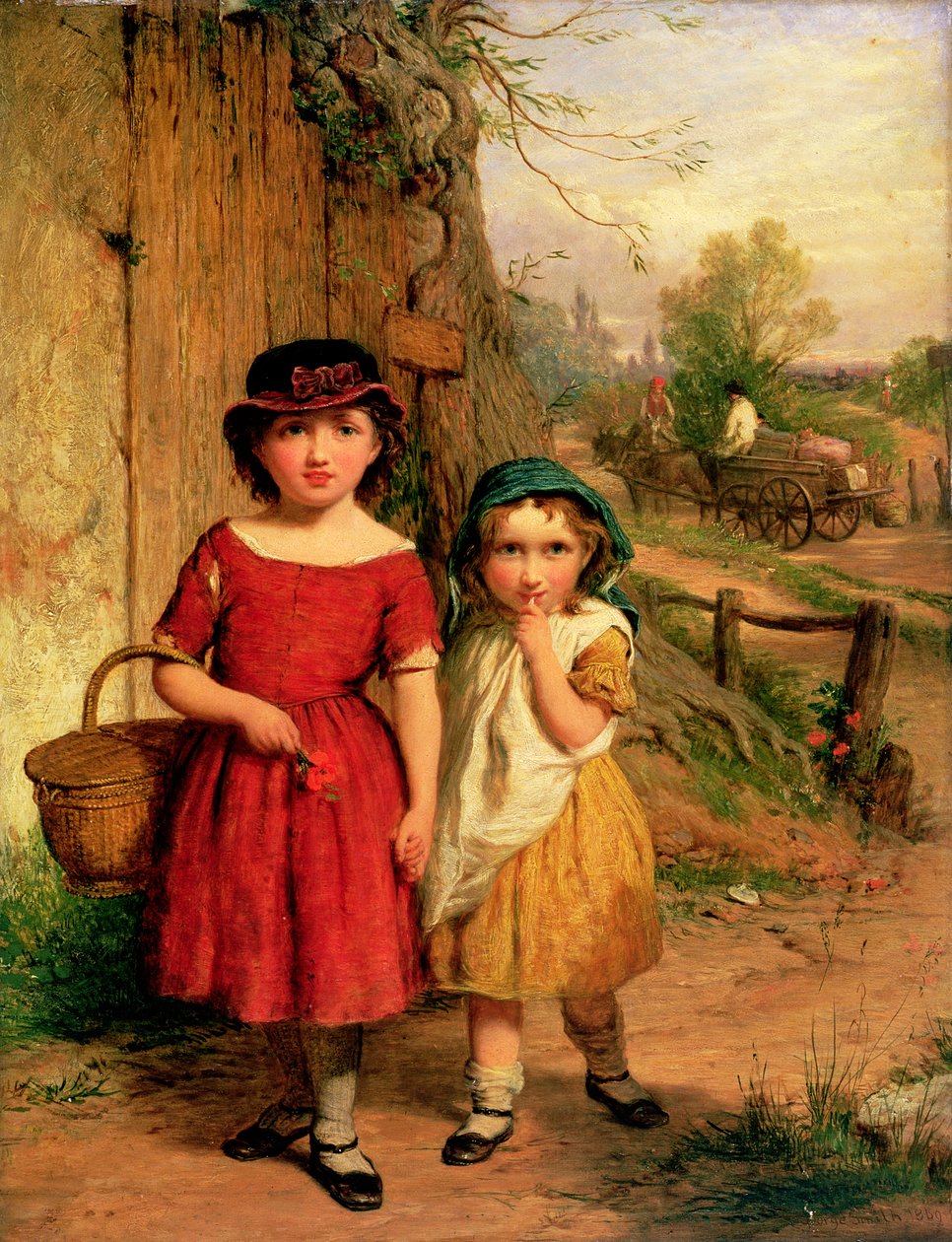 Küçük Köylüler, 1869 (petrol) by George Smith