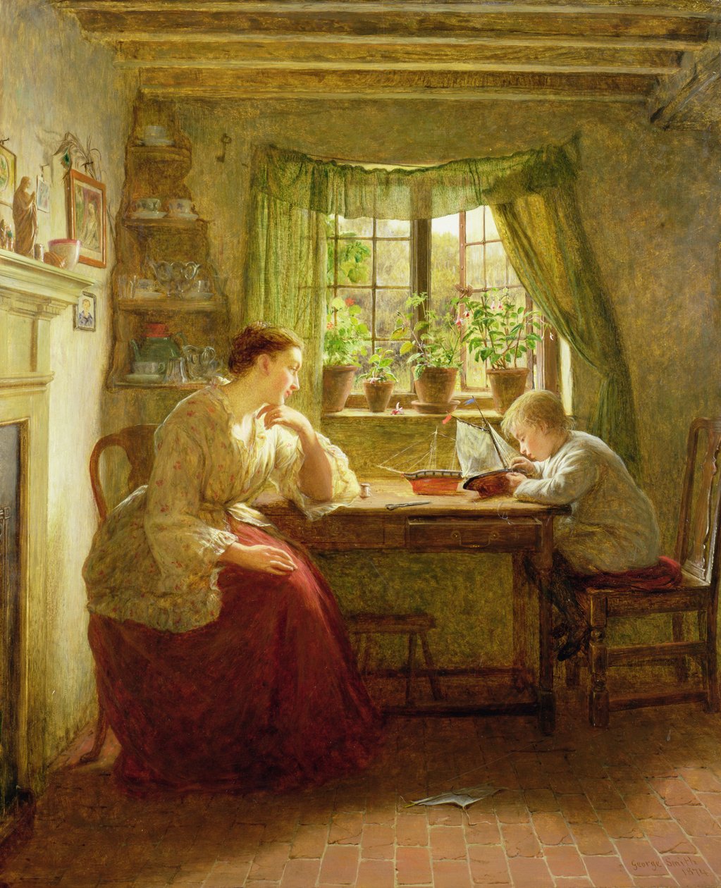 Gelecek Üzerine Derin Düşünmek, 1874 by George Smith