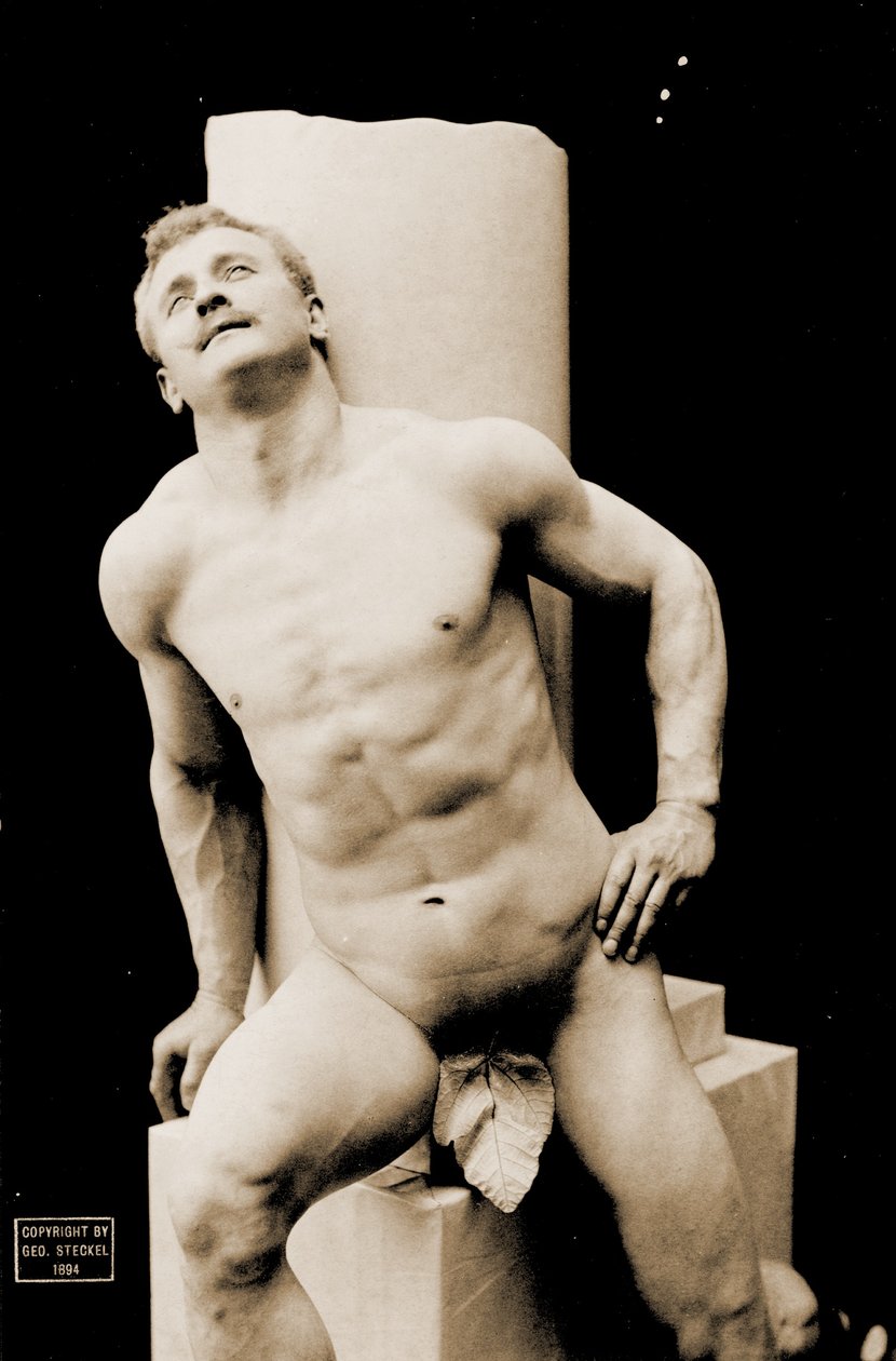 Eugen Sandow, klasik antik Greko-Romen pozunda, 1894 dolayları by George Steckel