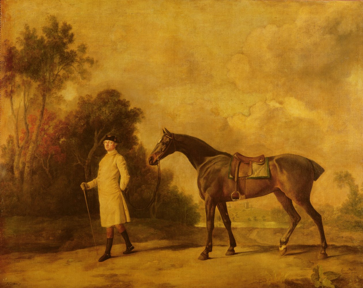 Assheton, ilk Vikont Curzon ve kısrağı Maria, 1771 by George Stubbs
