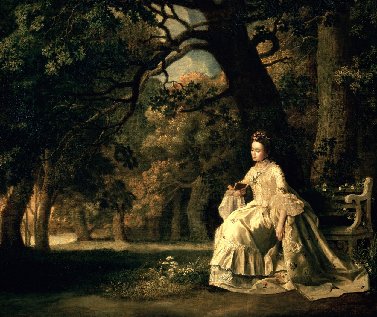 Parkta kitap okuyan kadın, c.1768-70 by George Stubbs