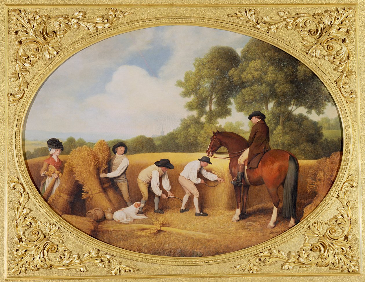 Reapers, 1795 (Wedgwood bisküvi hamuru üzerinde emaye) by George Stubbs