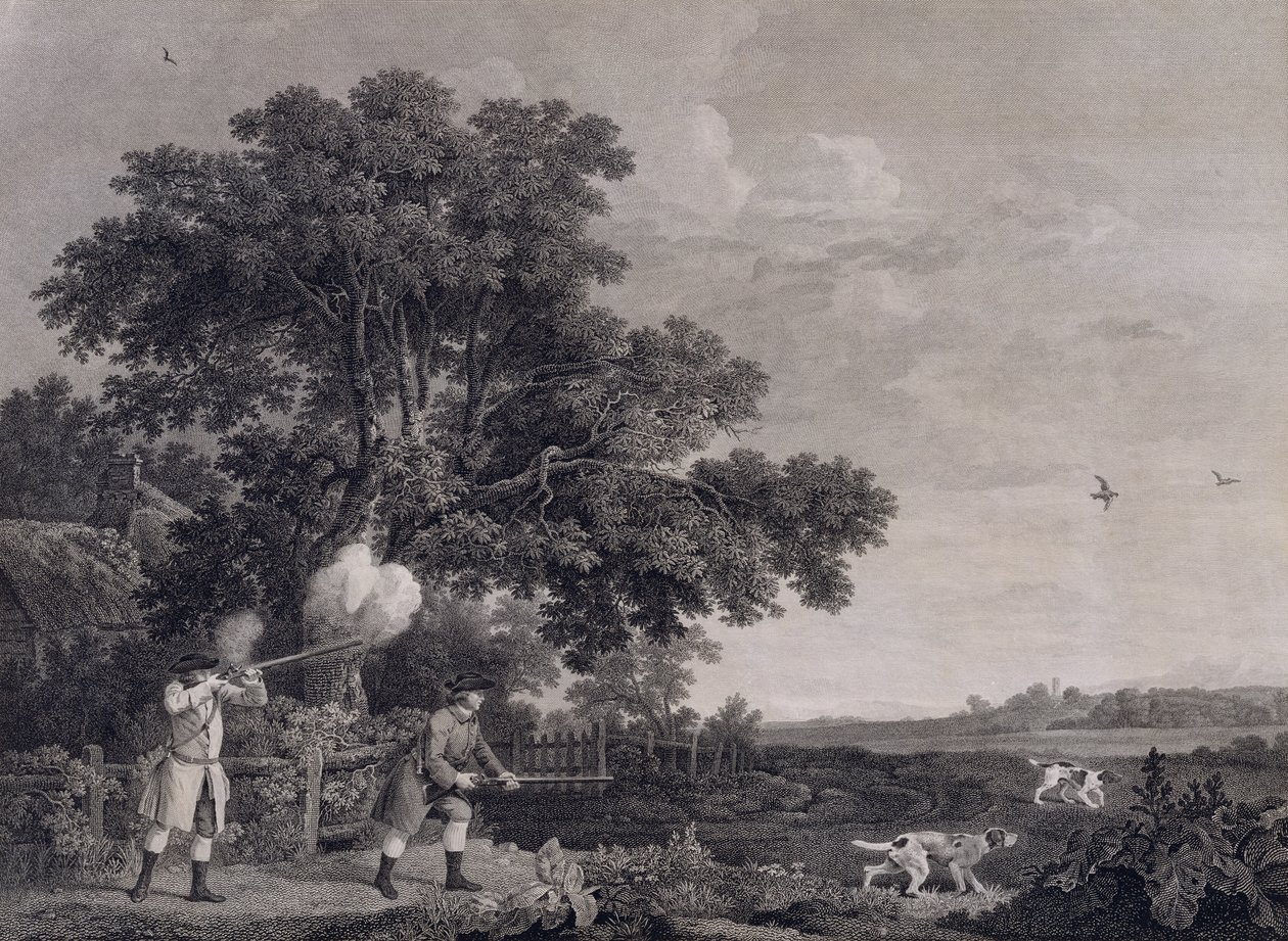 Çekim, plaka 3, William Woollett (1735-85) 1770 tarafından oyulmuş (gravür ile gravür) by George Stubbs