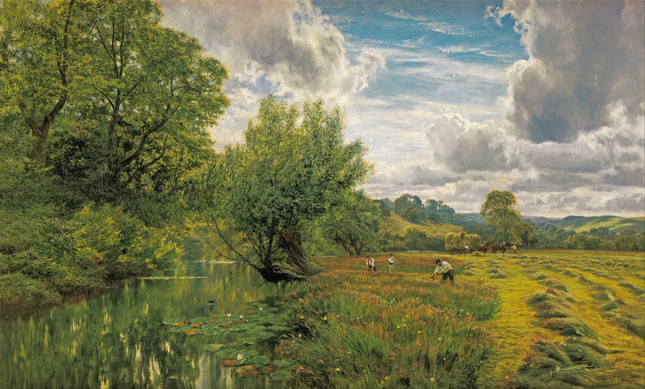 Hayfield, Days Lock, Oxon yakınında by George Vicat Cole