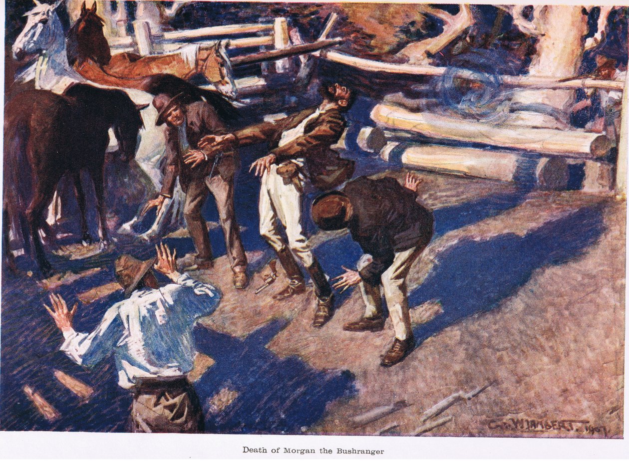 Orman korucusu Morgan'ın ölümü by George Washington Lambert