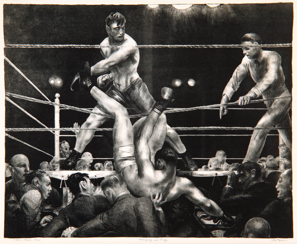 Dempsey ve Firpo, 1923-24 by George Wesley Bellows