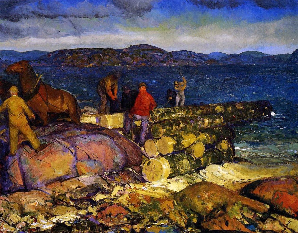 Rıhtım İnşaatçıları, 1925 by George Wesley Bellows