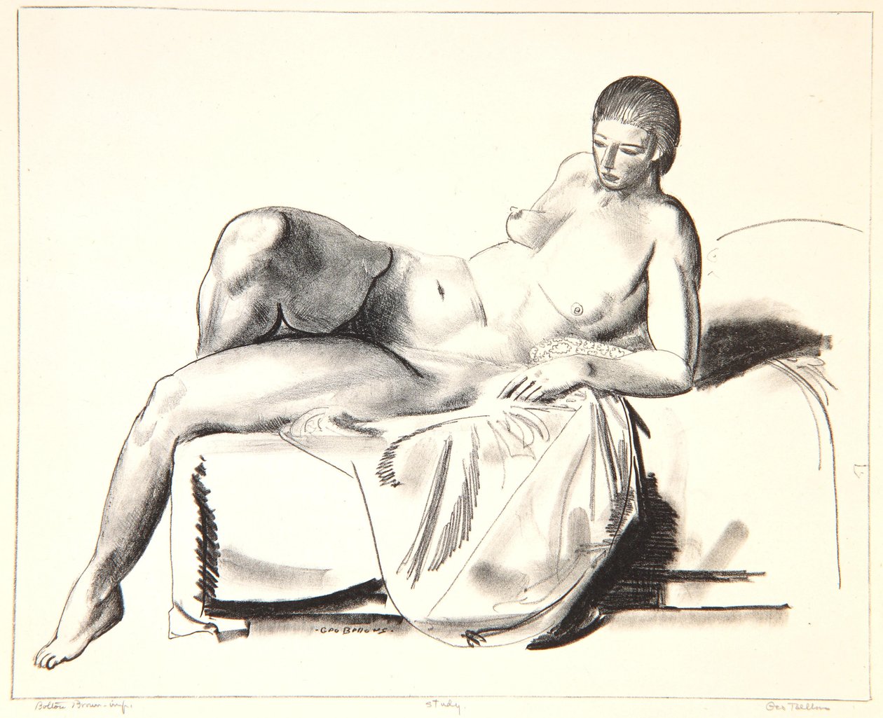 Nude Study, Classic on a Couch, 1923-24  by George Wesley Bellows