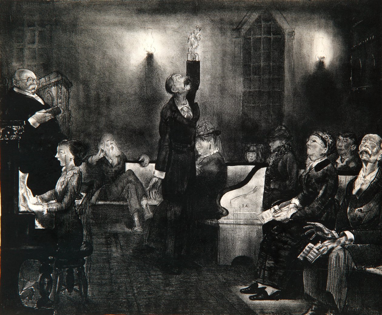 Dua Toplantısı, 1916 by George Wesley Bellows