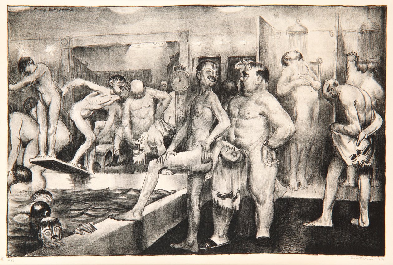 ಶವರ್-ಬಾತ್, 1917 ಟರ್ಕ್ by George Wesley Bellows