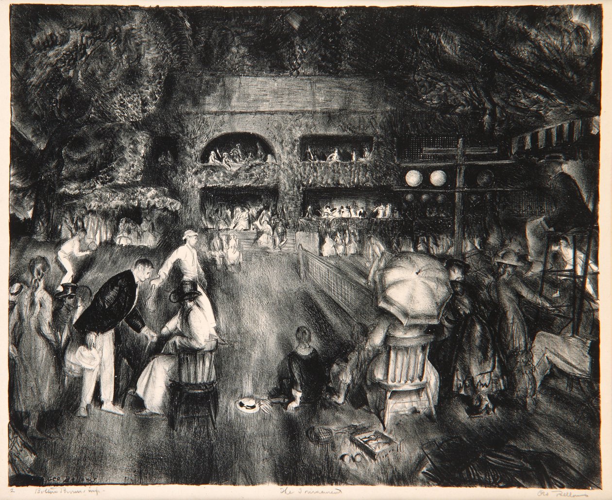 ಟೂರ್ನಮೆಂಟ್, 1920 ಟರ್ಕಿ by George Wesley Bellows