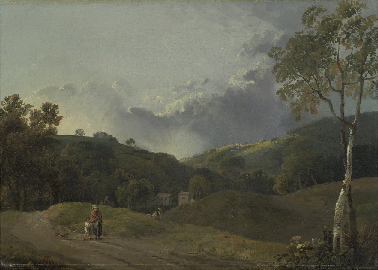 Kulübeler ile Manzara by George the Elder Barret