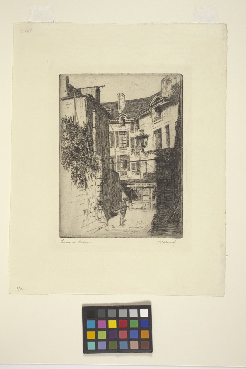 Cour De Rohan (mürekkep) by George Charles Aid