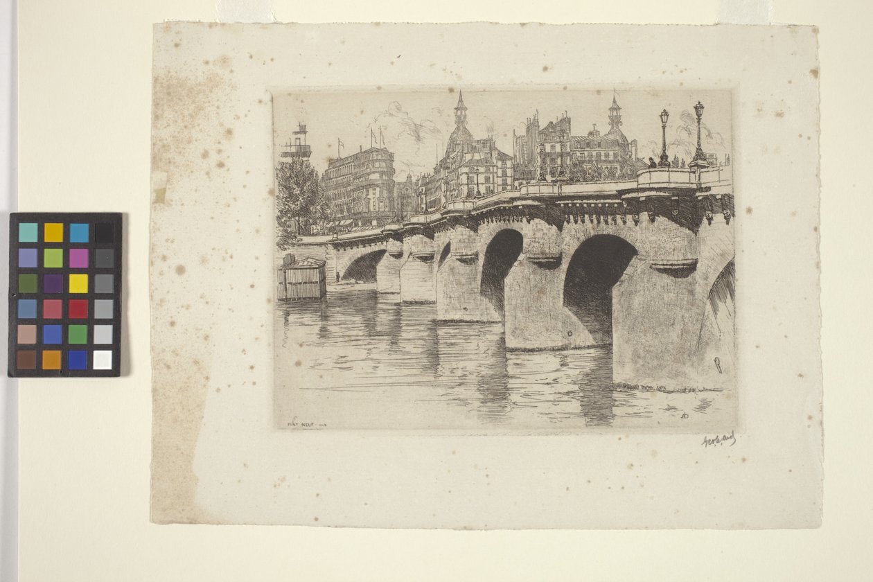 Pont Neuf, No.2 (mürekkep) by George Charles Aid