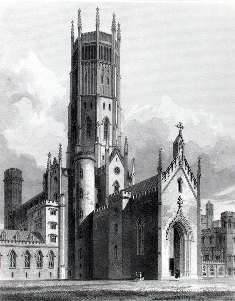 Kuzeybatıdan Fonthill Manastırı, John Britton tarafından 