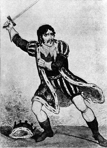 Edmund Kean (1787-1833) Richard III olarak by George (after) Cruikshank