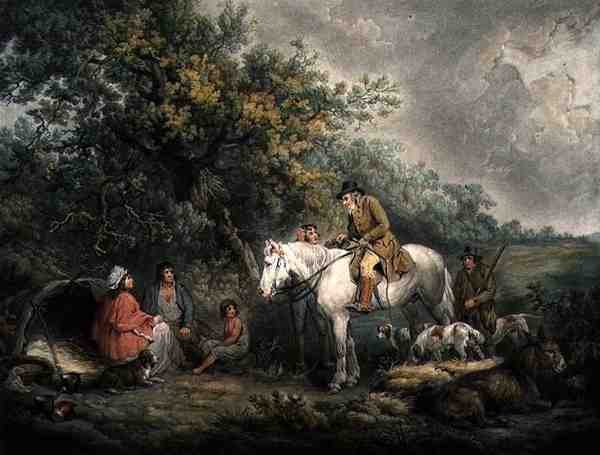 Sabah veya Hayırsever Sporcu, oyulmuş ve bar. Joseph Grozer (c.1755-99) tarafından by George (after) Morland