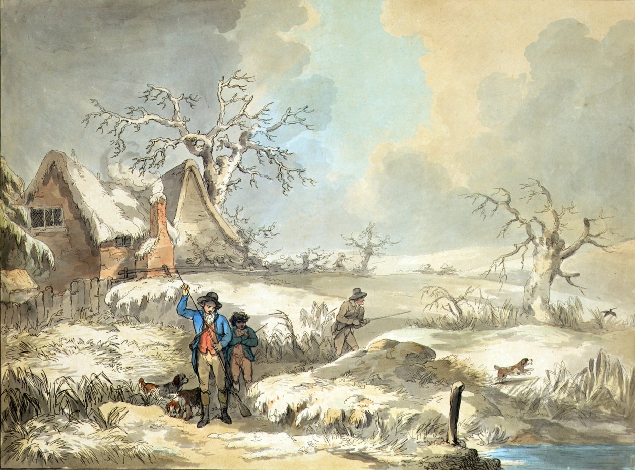 Snipe Shooting, Thomas Rowlandson (1756-1827), pub tarafından kazınmış. tarafından J. Harris by George (after) Morland