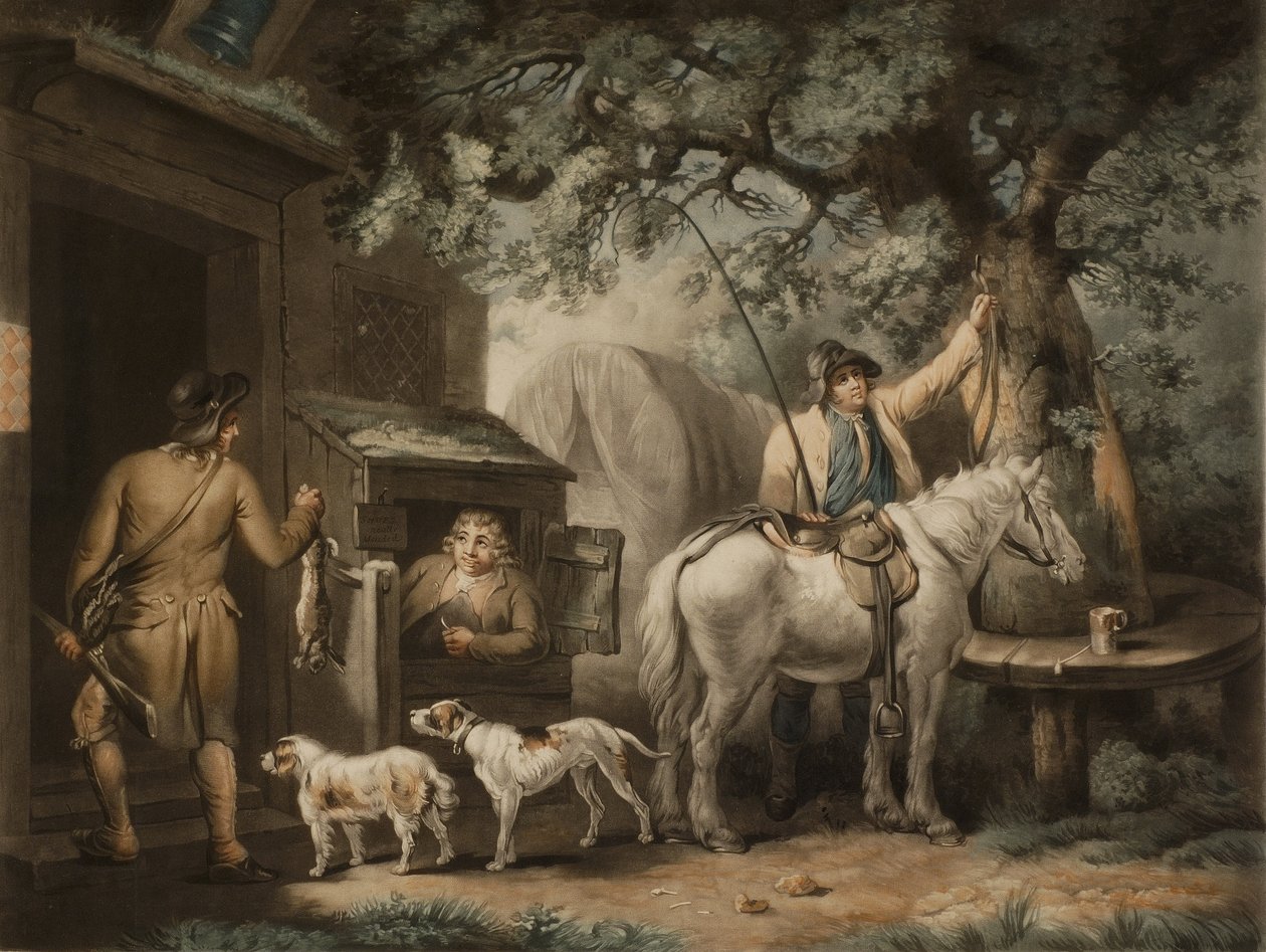 Sporcunun Dönüşü, William Ward (1766-1826) tarafından kazınmış (mezzotint) by George (after) Morland