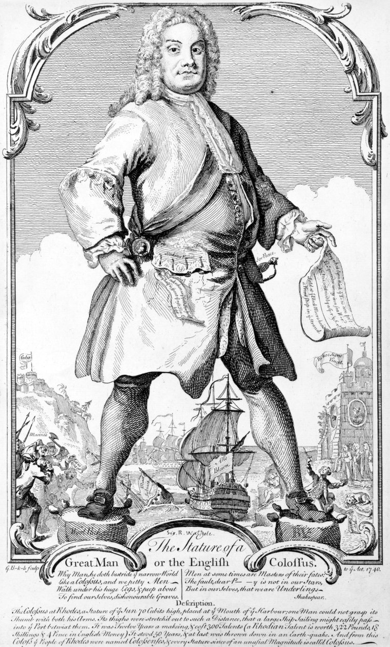 Büyük Bir Adamın Boyu veya İngiliz Dev Heykeli by George (c.1706–71) Bickham