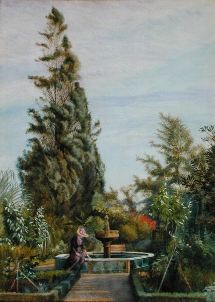 Lady Aurea Howard (kağıt üzerine sulu boya) by George 9th Earl of Carlisle Howard