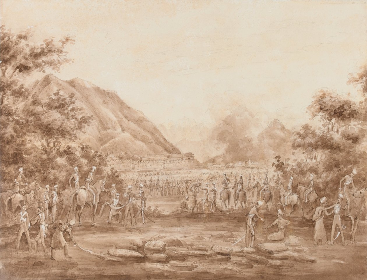 Büyük çarşı yanıyor, Kabil by George Alfred Croly