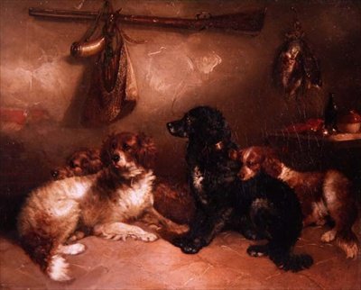 Çekimden Sonra - Bir Dörtlü Spaniel by George Armfield