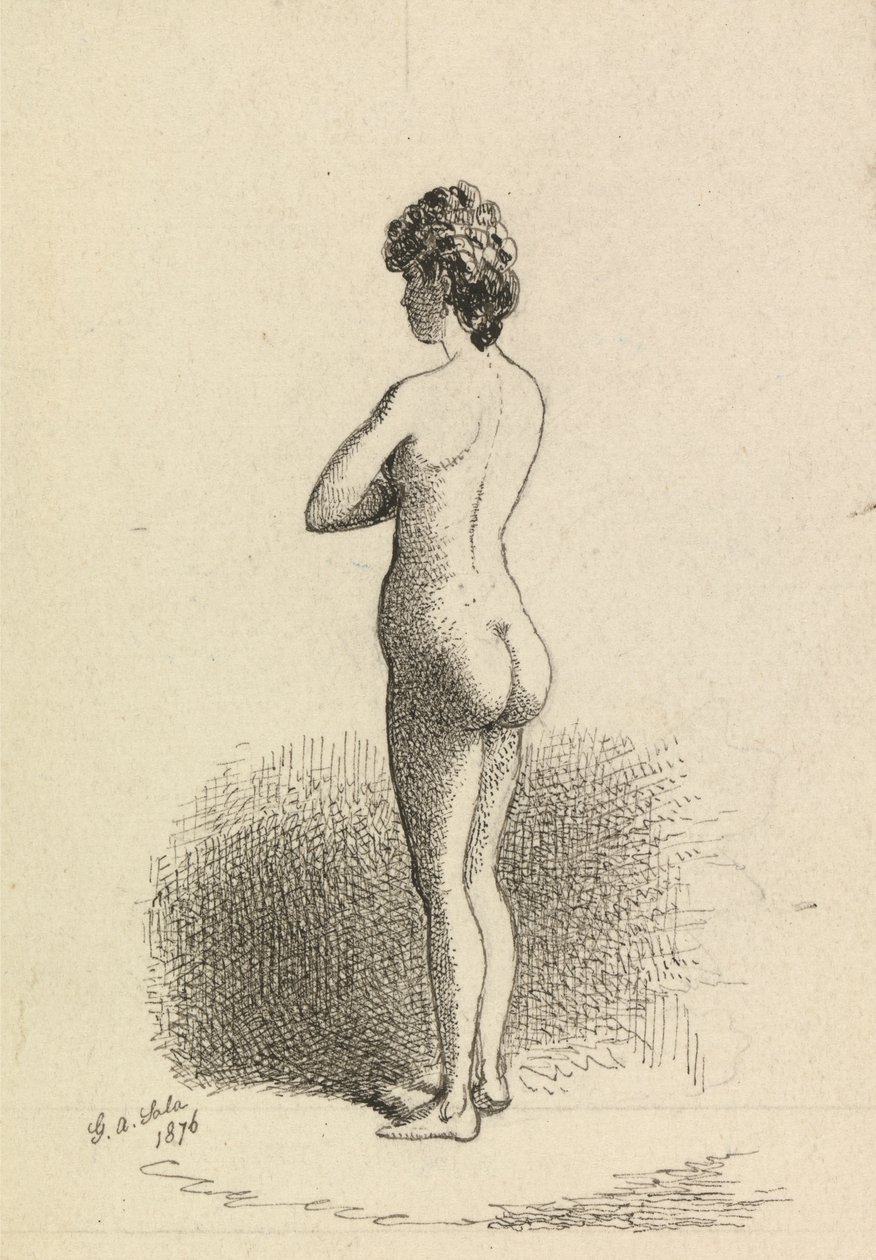 çıplak Kadın Ayakta by George Augustus Sala