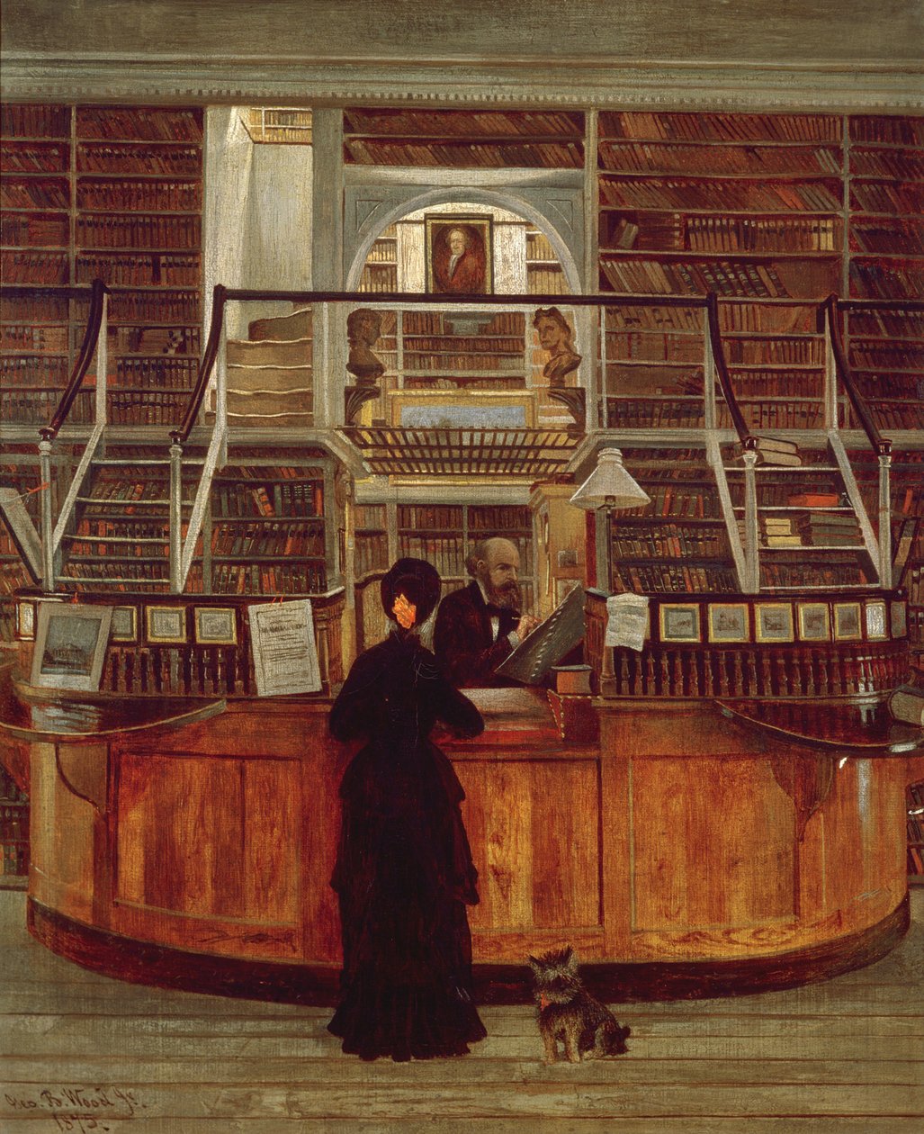 Philadelphia Kütüphanesi, 1875 by George Bacon Wood