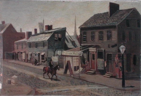 S.W. 13. cadde ve Race Street, 1875 dolayları (gemide petrol) by George Bacon Wood