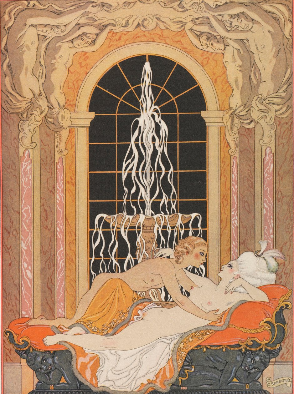 Mektup romanı Tehlikeli İrtibatlar Tehlikeli İrtibatlar, 1934 için illüstrasyon. by George Barbier