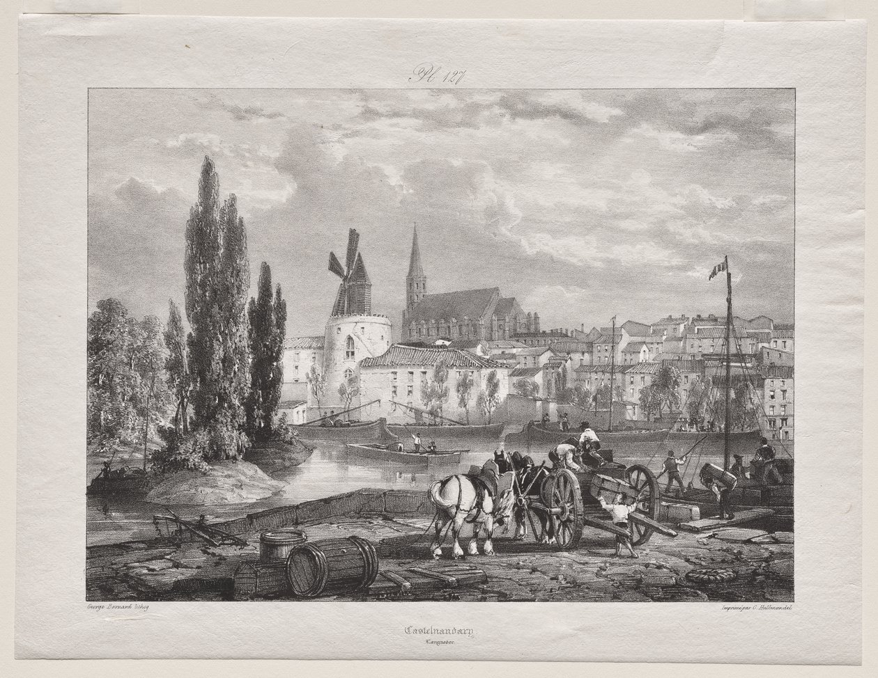 Antik Fransa'da pitoresk ve romantik yolculuklar (Languedoc II, bölüm I): Castelnaudary by George Barnard