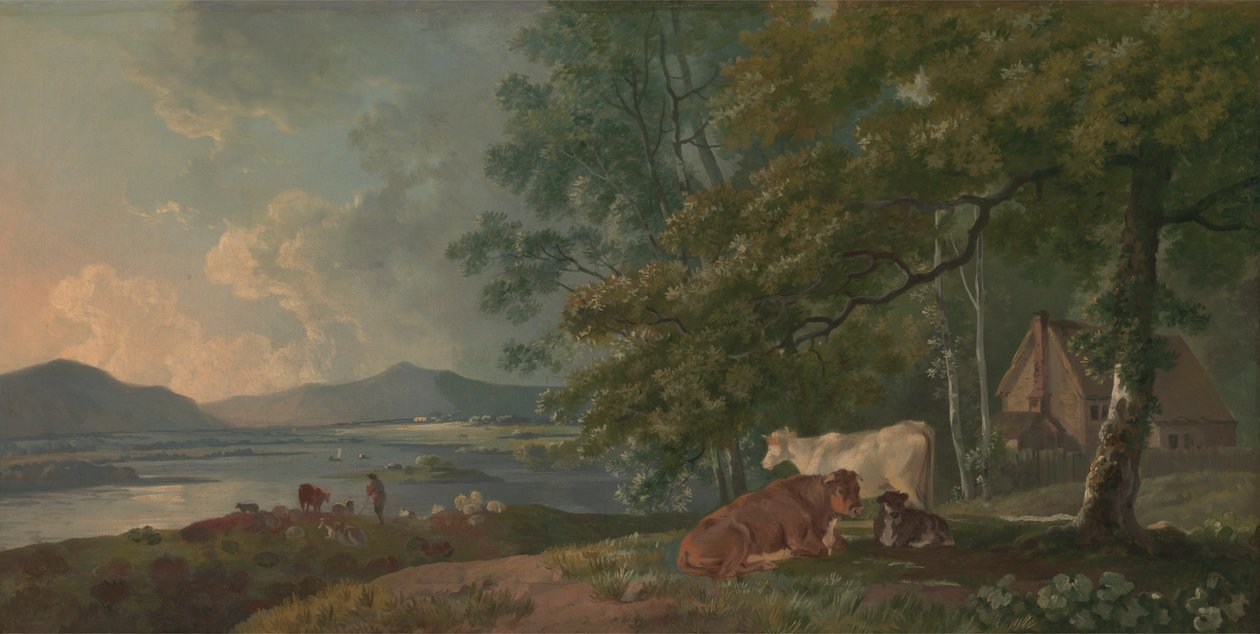 Sabah: Sığırlarla Manzara by George Barret