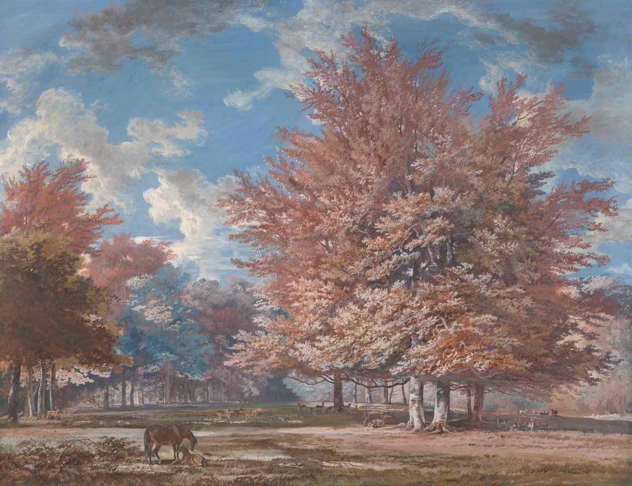 Bir Parkta Görüntüle by George Barret
