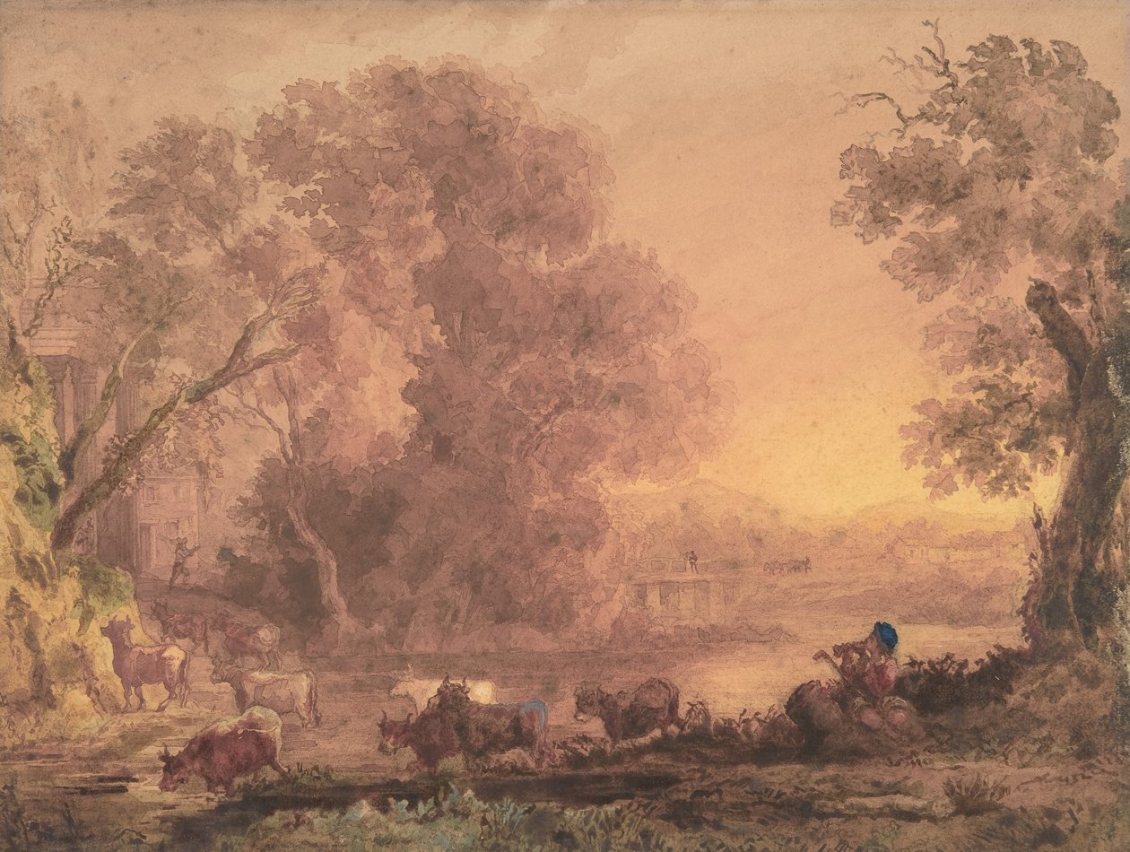 Arkadya Manzarası, 1820-42. by George Barret the Younger