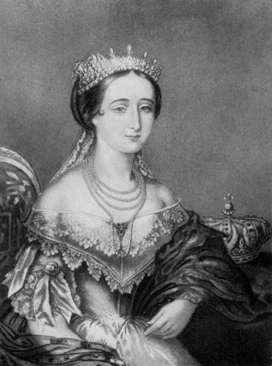 Eugenie de Montijo, Fransa İmparatoriçesi Eşi c1853-1857, 1910. by George Baxter