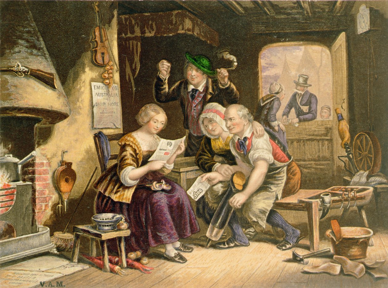 Evden Haberler, 1854 by George Baxter