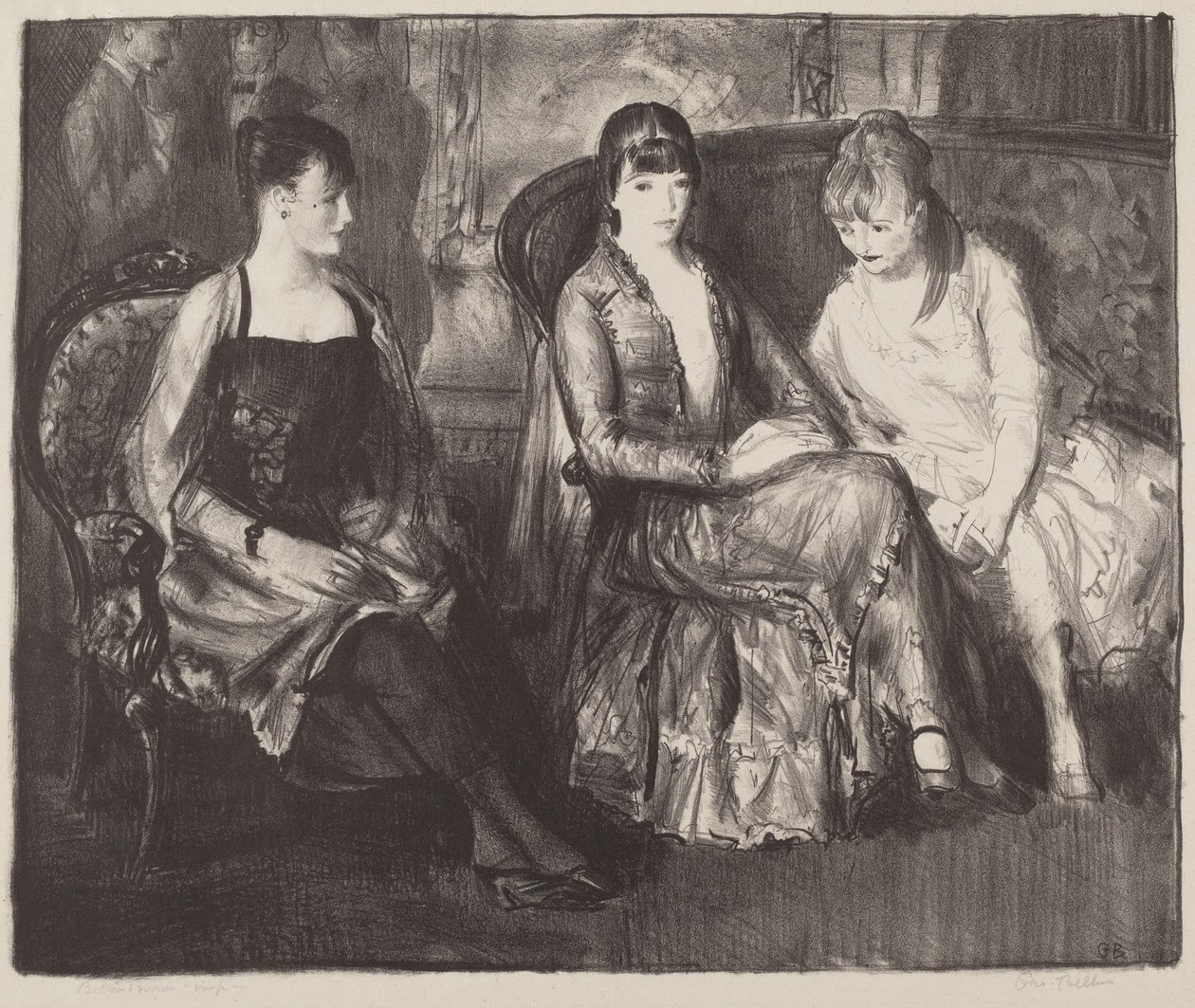 Elsie, Emma ve Marjorie, ikinci taş by George Bellows