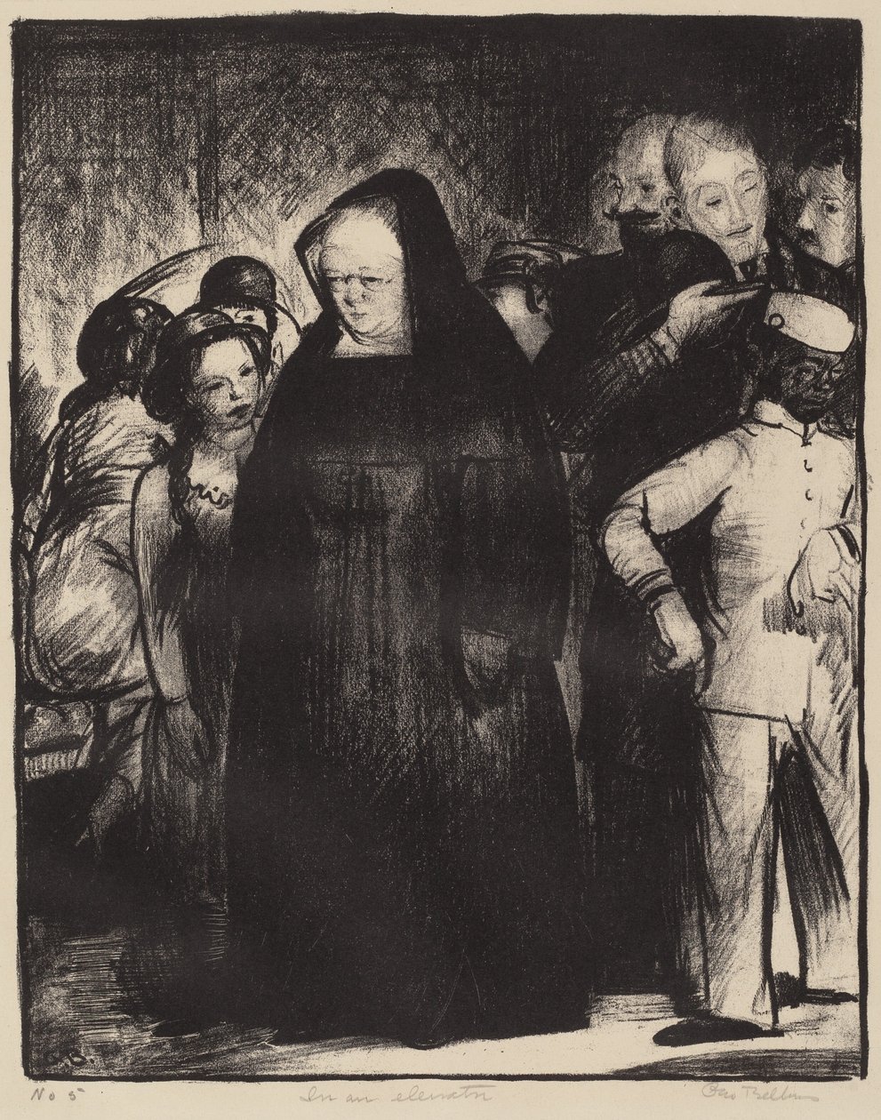 Asansörde by George Bellows