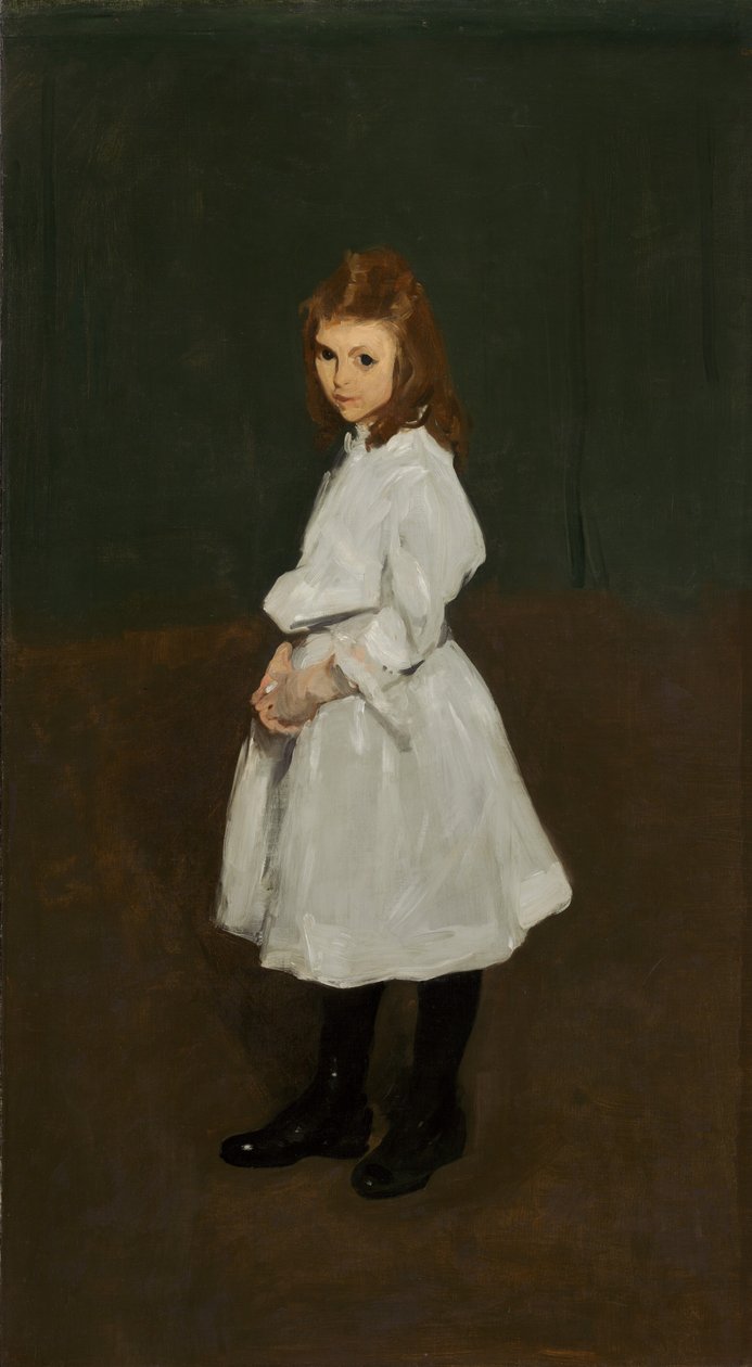 Beyazlı Küçük Kız (Queenie Burnett) by George Bellows
