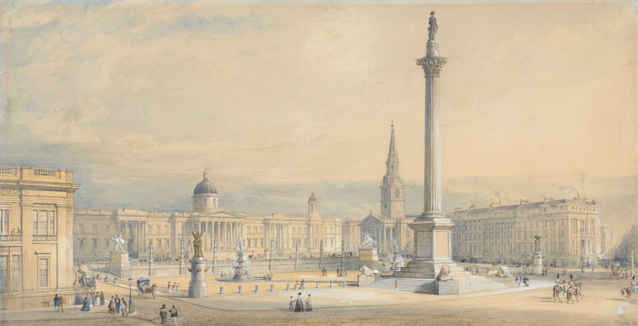 Trafalgar Meydanı için önerilen bir plan by George Belton Moore