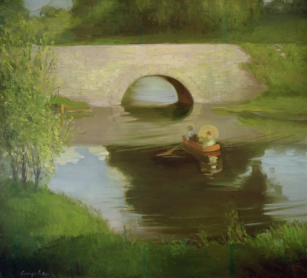 Central Park (tuval üzerine yağlı boya) by George Benjamin Luks