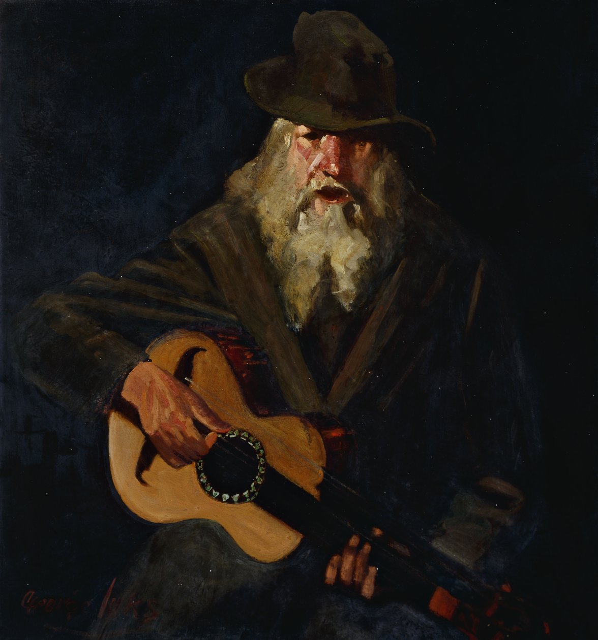 hobo müzisyen by George Benjamin Luks