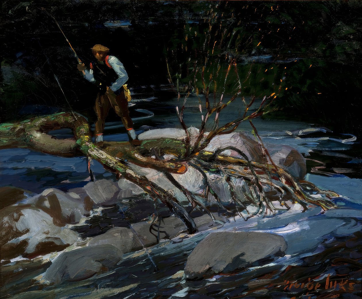 Alabalık Avı, "The Screecher," Rossignol Gölü, Nova Scotia by George Benjamin Luks