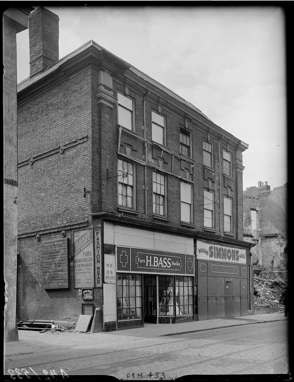 5-5A Fleet Caddesi, Coventry, 1941. by George Bernard Mason