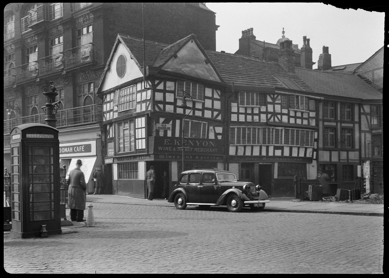 Old Wellington Inn, Old Shambles, Manchester, 1942. by George Bernard Wood