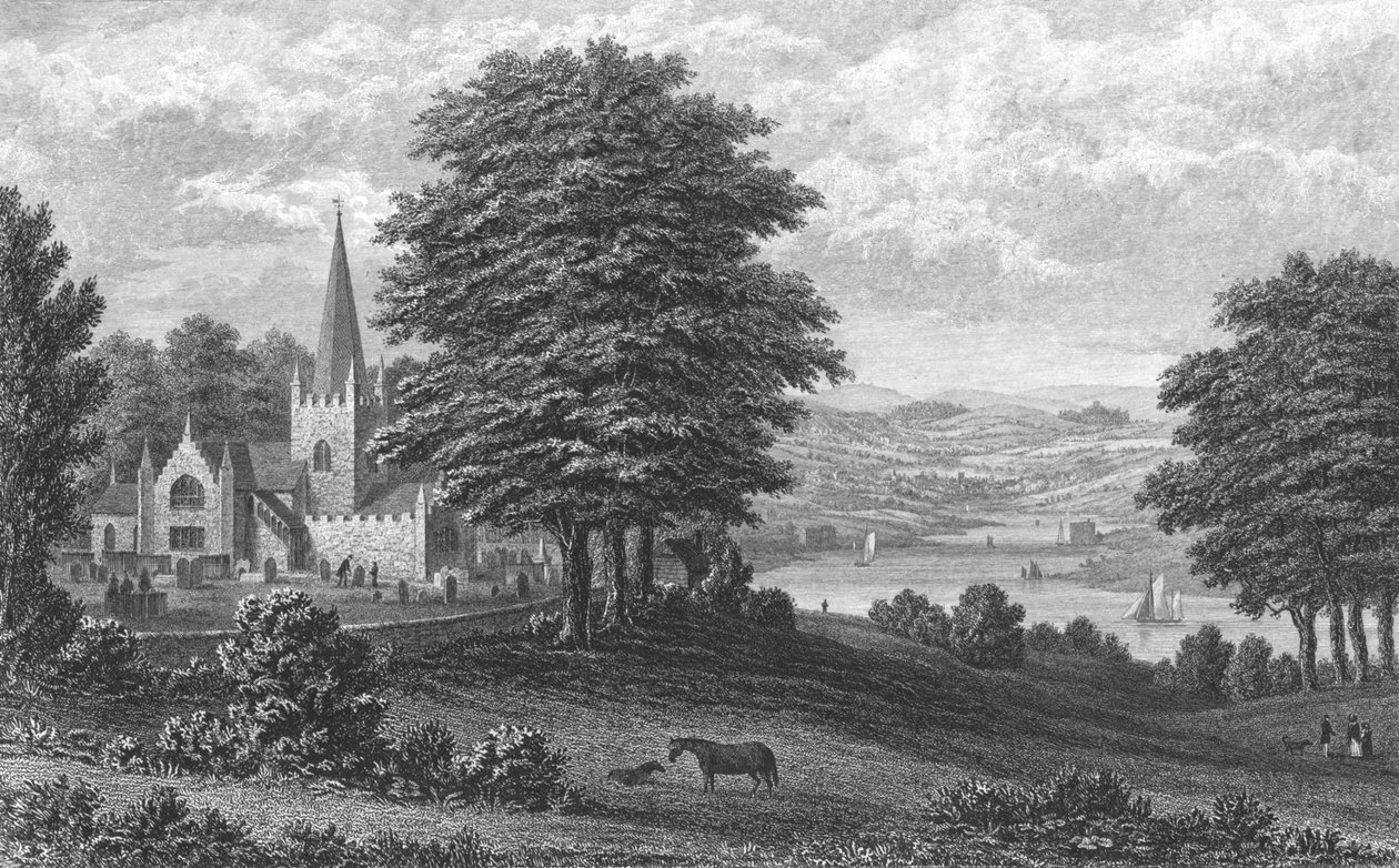 Whippingham Kilisesi, Wight Adası, 1851 by George Brannon