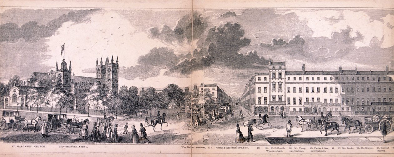 Londra Panoraması, 1849 by George C Leighton